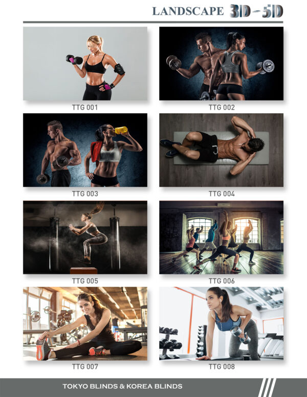 Rèm Cuốn In Tranh chủ đề: GYM - Ảnh 3