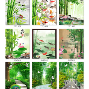 Rèm Cuốn In Tranh chủ đề: Tre - Trúc