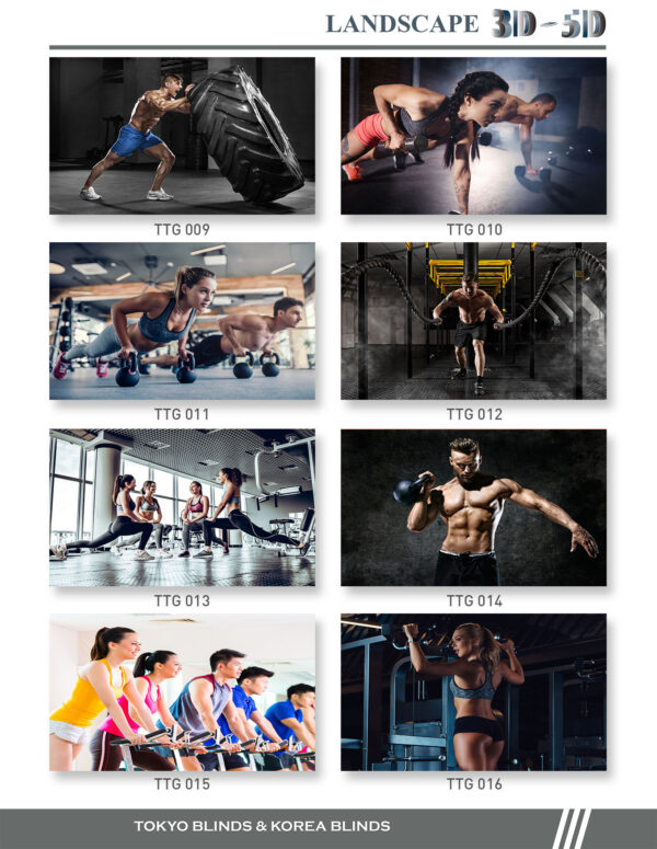Rèm Cuốn In Tranh chủ đề: GYM - Ảnh 2