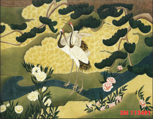 Rèm Cuốn In Tranh chủ đề: Hạc - Cây Nhiệt Đới - Ảnh 57