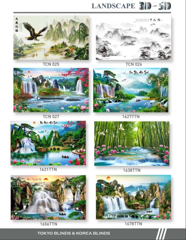 Rèm Cuốn In Tranh chủ đề:  Sơn Thủy - Ảnh 6