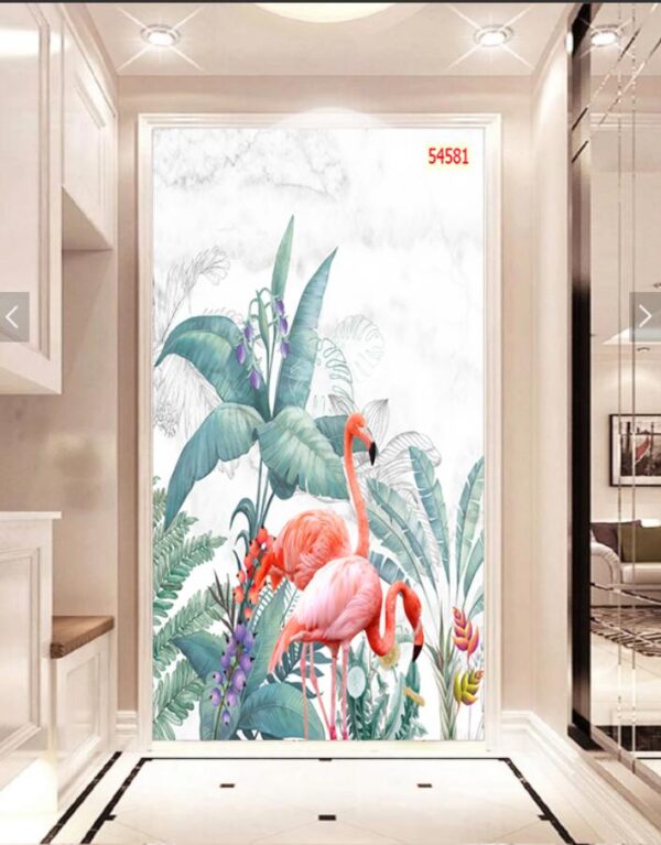 Rèm Cuốn In Tranh chủ đề: Hạc - Cây Nhiệt Đới - Ảnh 22