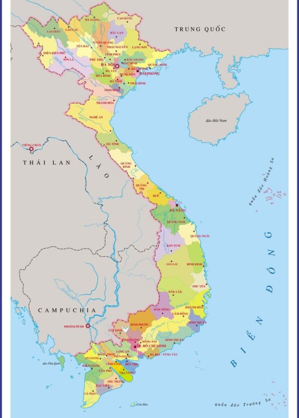 Rèm Cuốn In Tranh chủ đề: Bản Đồ